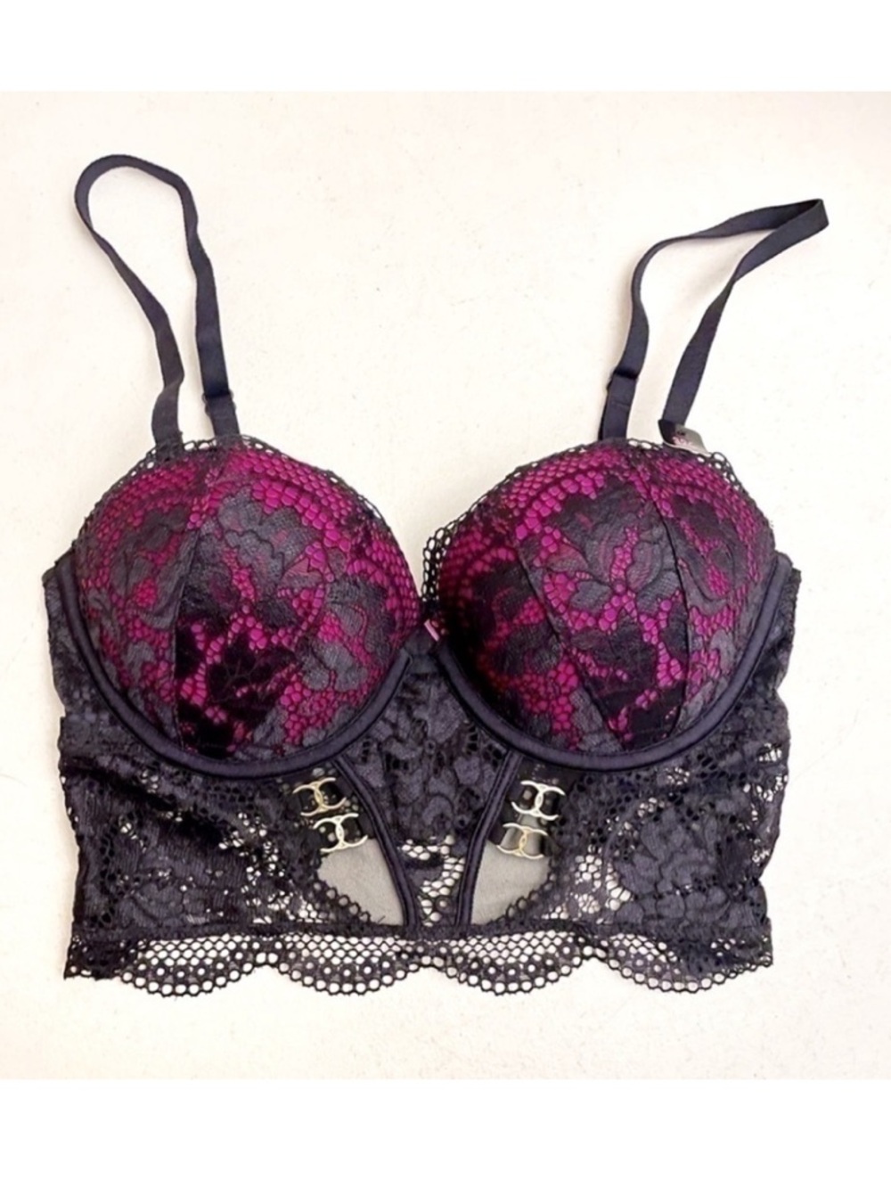 La Senza Lace Lingerie Bra Bustier Size 32C